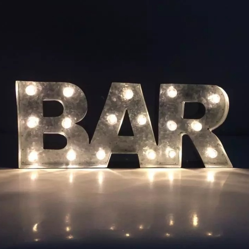 3D-s LED fém ón bár jel LED betűkkel jel sáv betű világító lámpa a Bar Cafe Shop